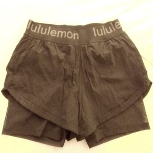 Lululemon LogobWaistband HR Train Short | Size 8 | Dark Gray | NWT